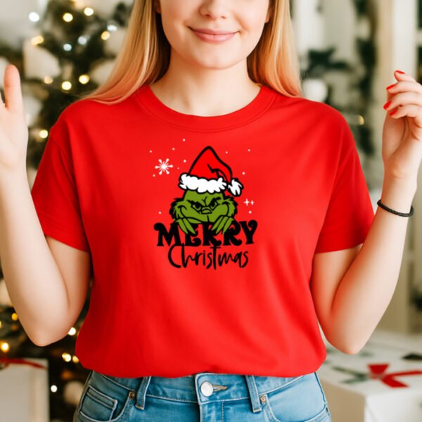 Grinch Santa claus , Christmas 2025 T-shirt - Image 2