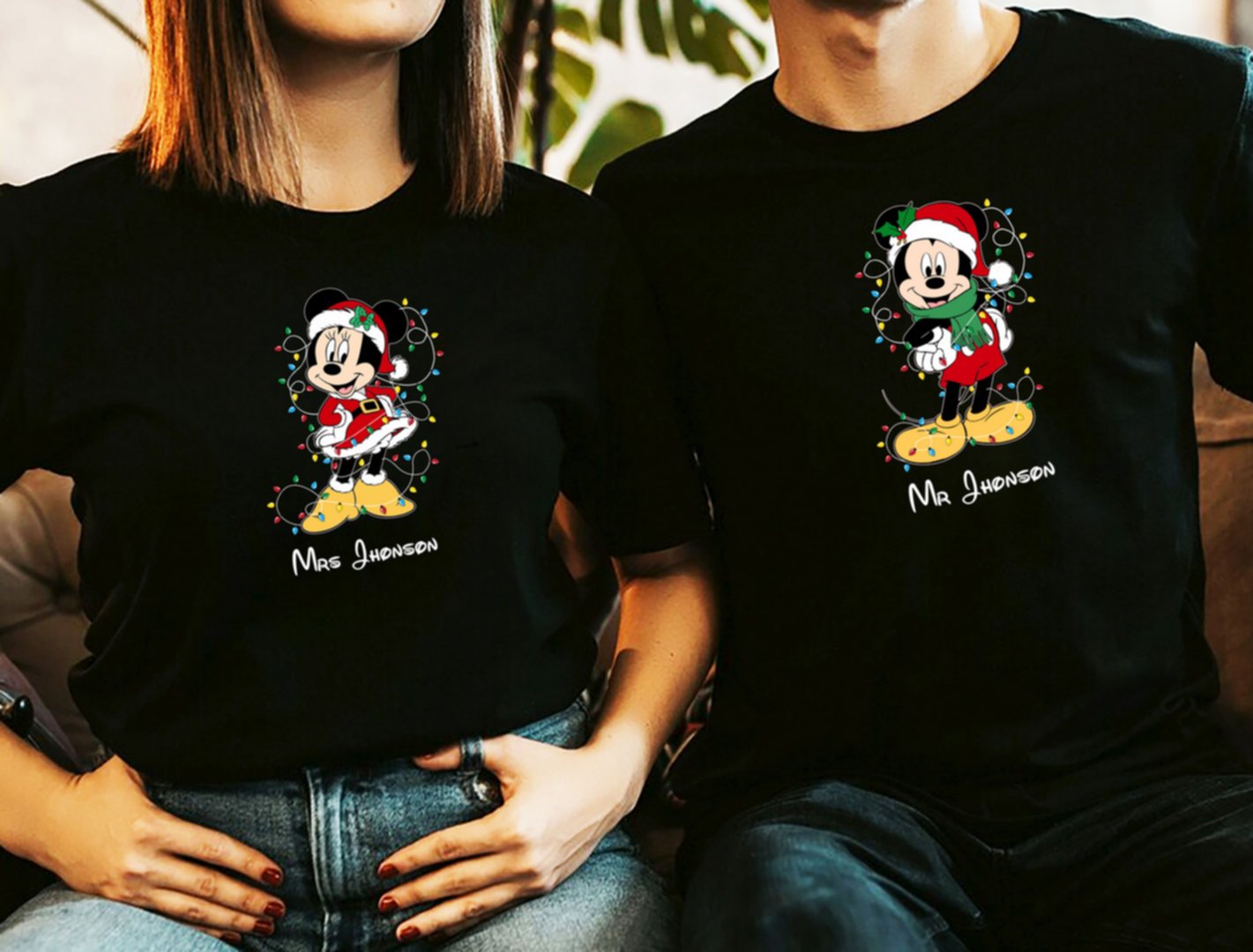 Mickey and Minnie , Christmas 2025 T-shirt - Image 2