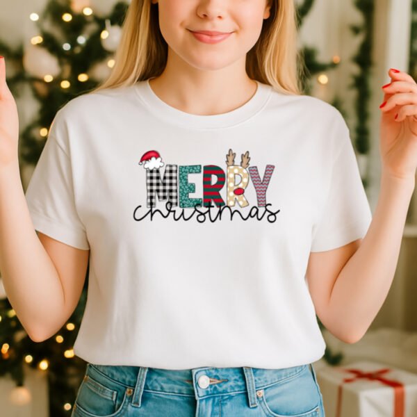 Letter Merry , Christmas 2025 T-shirt - Image 2