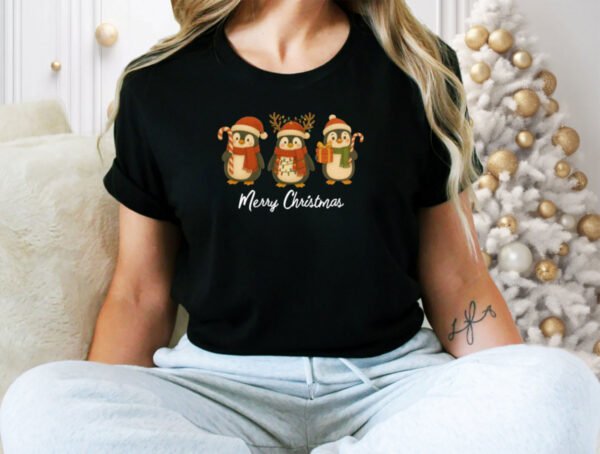 3 Penguin , Christmas 2025 T-shirt - Image 3