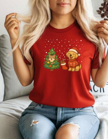 Cats and dog , Christmas 2025 T-shirt